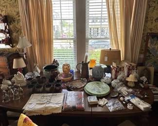 Assorted Decorative Items and Tableware