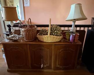 French Provincial Style Sideboard with Decorative Carvings