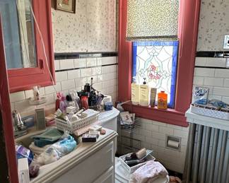 Stained Glass Window Panel with Roses