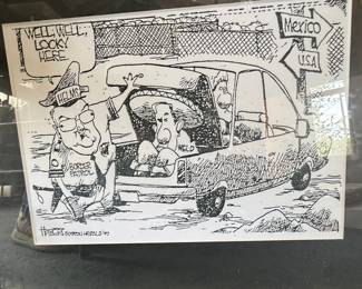 Political Cartoon: Border Patrol Encounter