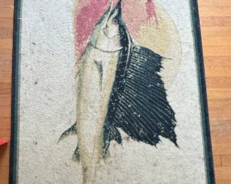 Sailfish Hooked Wool Rug