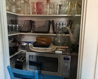Assorted Glass Vases and Kitchenware