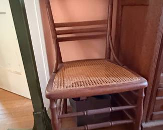 Victorian Ladder Back Cane Seat Side Chair