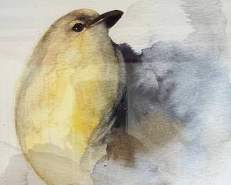 Watercolor Painting of a Small Bird