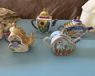 Charlotte Di Vita Enamel Miniature Teapots Set