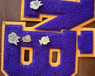 Vintage "BN" High School Letterman Jacket Patch with Pins