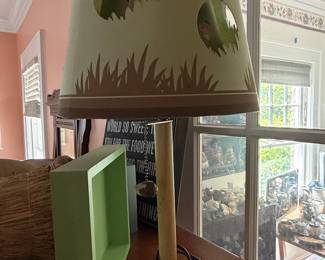 Children's Themed Table Lamp with Grass and Acorn Cutouts - Lambs & Ivy