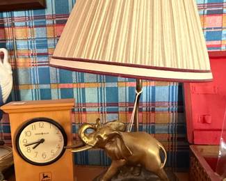 Maitland Smith Brass Elephant Table Lamp