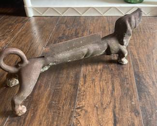 Cast iron Dachshund boot scraper