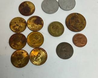 A Variety Of Collectible Coins, Different Eras And Countries