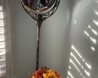 Antique Luminare Articulating Floor Lamp with Dual CandleStyle Lights