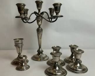 Sterling Silver Candlestick Holders 