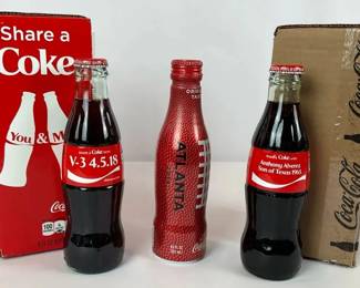 CocaCola Collectible Bottle Lot with Personalized and Limited Designs