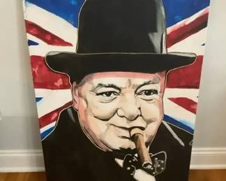 Winston Churchill Painting Never Surrender 