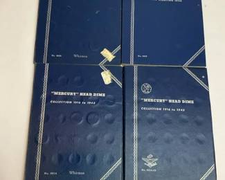 Mercury, Head Dime And Roosevelt Dime Collection Books