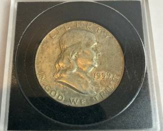 1959 Benjamin Franklin Liberty Half Dollar 