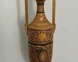 Ornate Black and Gold Decorative Urn