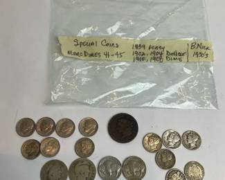 Collection Of Liberty Dimes, Buffalo, Nickels, And Specialty Coins