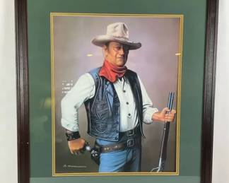 John Wayne Print By A. Sutherland 