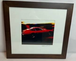 Classic Print Of Red Ferrari 