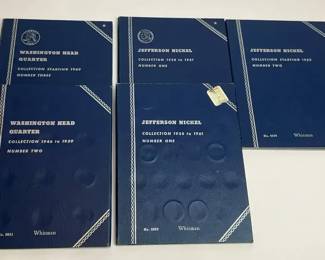 Jefferson Nickel Washington Head Quarter Collection Books