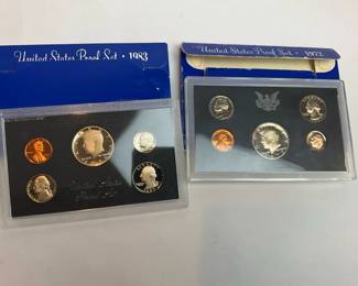 United States Proof Set Years 1972 And 1983 