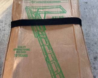 Pull Down Attic Stairs New in Box     $100                                               Dimensions 251/2"  x  54"  x  10 Ft Height 