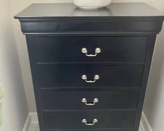 5 drawer Black chest of drawers. $100 