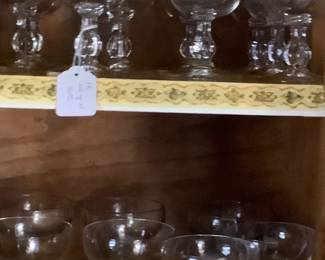 A few of the crystal glasses.