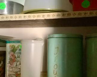 Look at the two Vintage canisters.