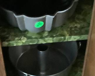 Two of the cake pans.