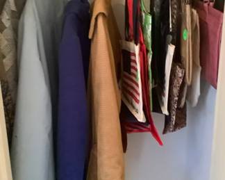 Coats and some bags.