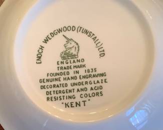 Showing pattern on Wedgewood China.