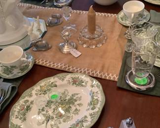 More of the items like candle holders, crystal and silver.