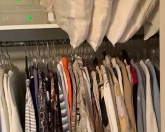 Just a few of clothes and bed pillows.