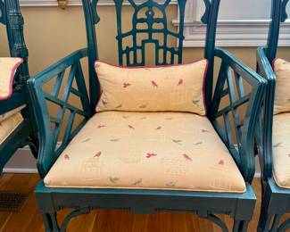 Set of 6 Chinese Chippendale chairs 