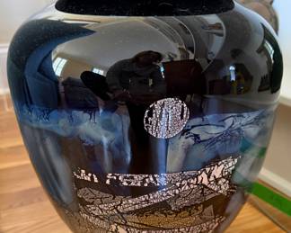Josh Simpson art glass vase 