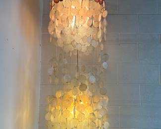 Capiz shell lamp