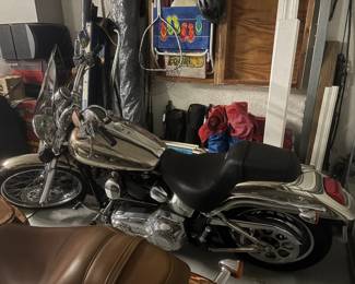 Harley Davidson motorcycle nickel plated