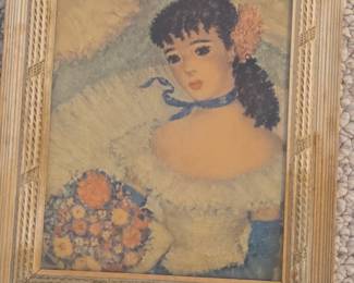 Framed Print by Huldah Cherry Jeffe of a Woman with Flowers