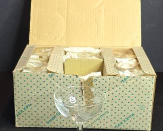 Sasaki Glass Champagne Coupe Glasses