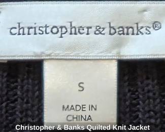Christopher Banks Quilted Knit Jacket