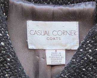 Casual Corner Womens Tweed Coat