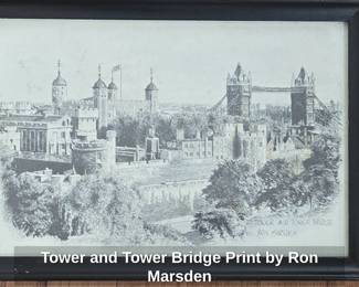 Tower and Tower Bridge Print by Ron Marsden