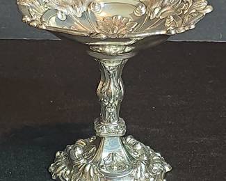 Ornate Silver Plated Pedestal Compote Dish