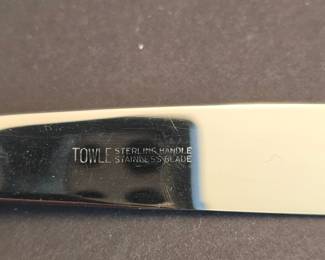 Towle Old Master Sterling Silver Handle Stainless Steel Blade Butter Knives