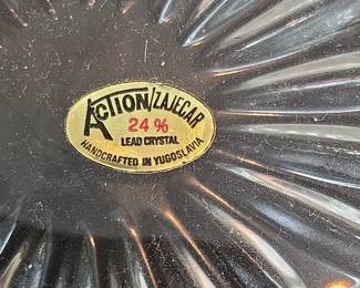 Crystal d Adriana Flora Footed Round Bowl