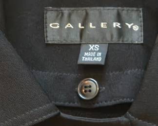 Gallery Womens Black Hooded Trench Coat