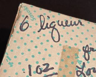 Sasaki Wheat Etched Crystal Liqueur Glass