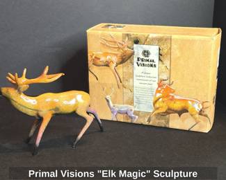 Primal Visions Elk Magic Sculpture